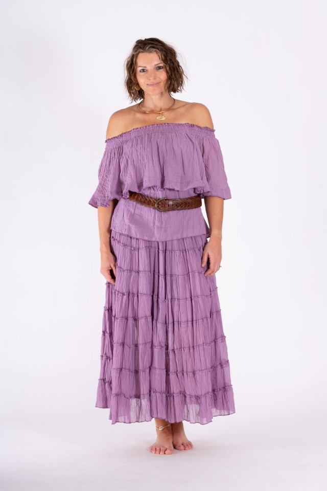 Women's Skirt | LSSB  Cotton Tiered Skirt | OMBAK DESIGNS