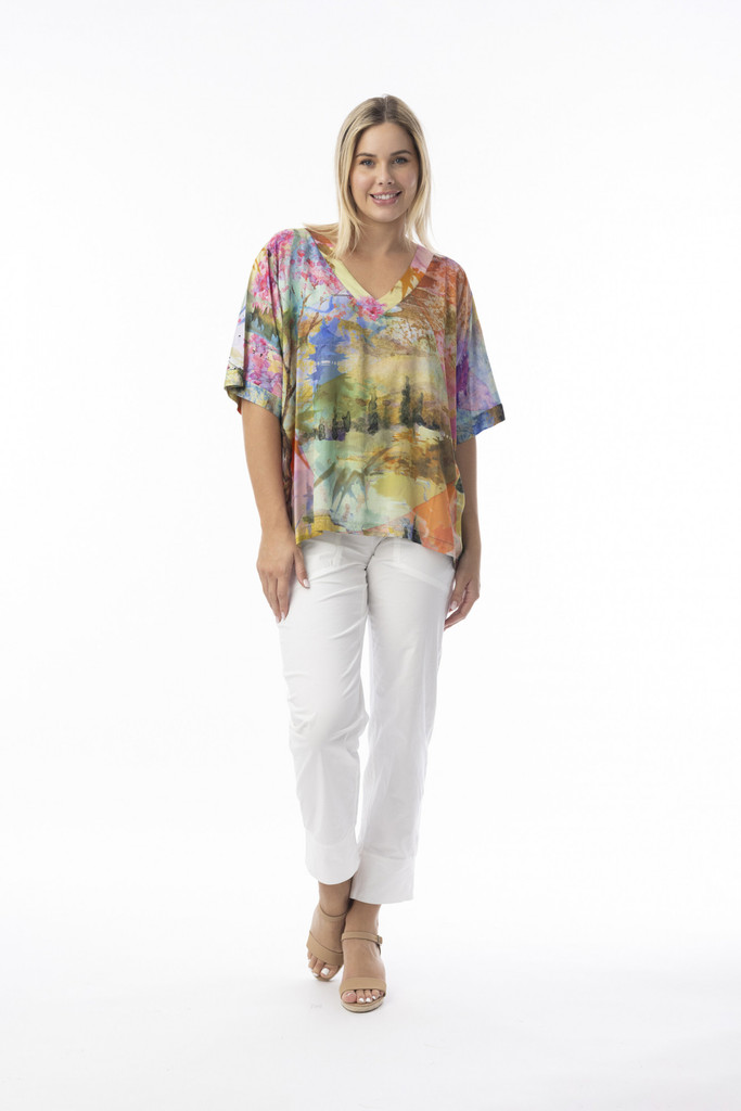 Women's Top | Digital Boxy Top | ORIENTIQUE