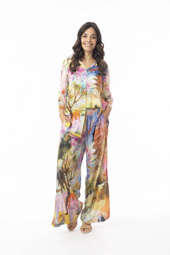 Women's Top | Digital Collared Shirt  | ORIENTIQUE