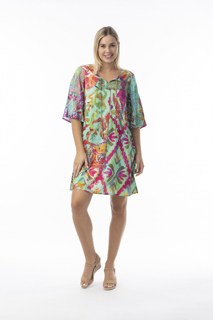 Women's Dresses | Digital Tie Dress | ORIENTIQUE