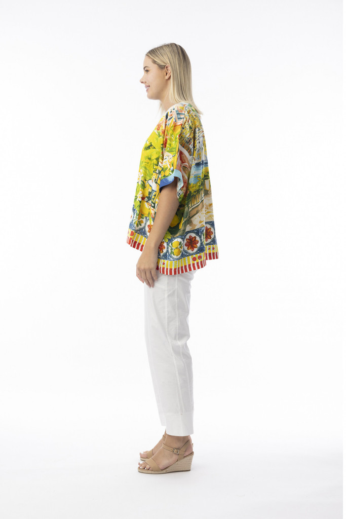 Women's Top | Amalfi V Oversize Top | ORIENTIQUE