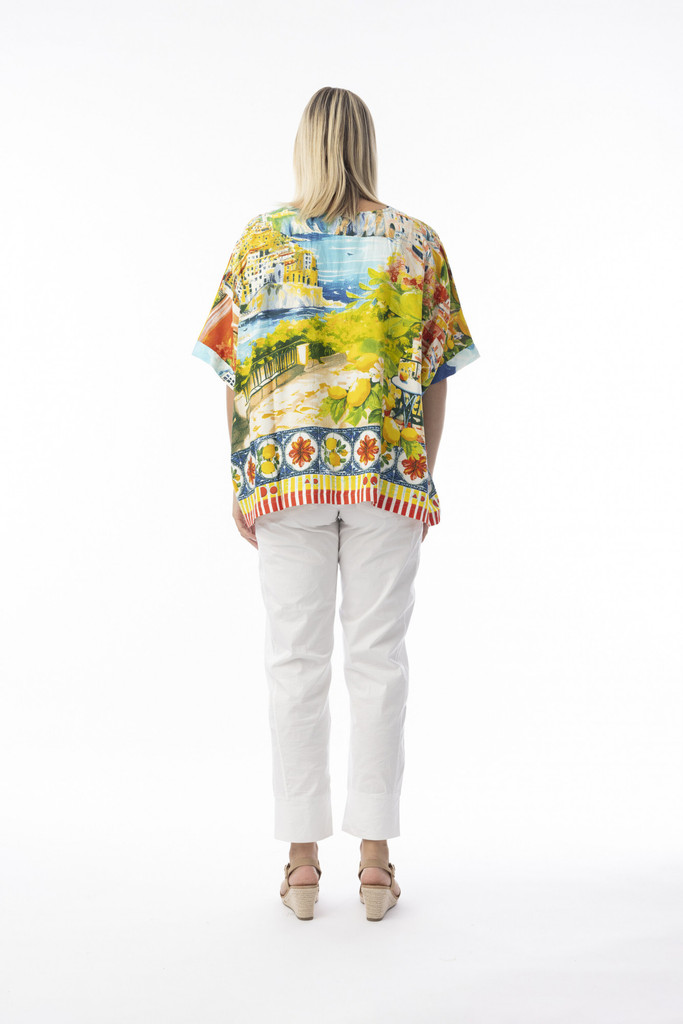 Women's Top | Amalfi V Oversize Top | ORIENTIQUE