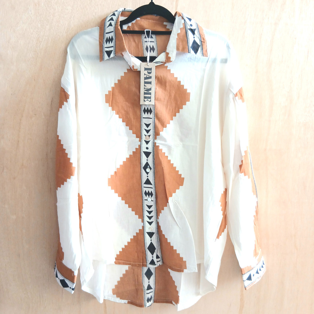 Women's Top | Buttoned Cotton Shirt | Cinnamon Creations