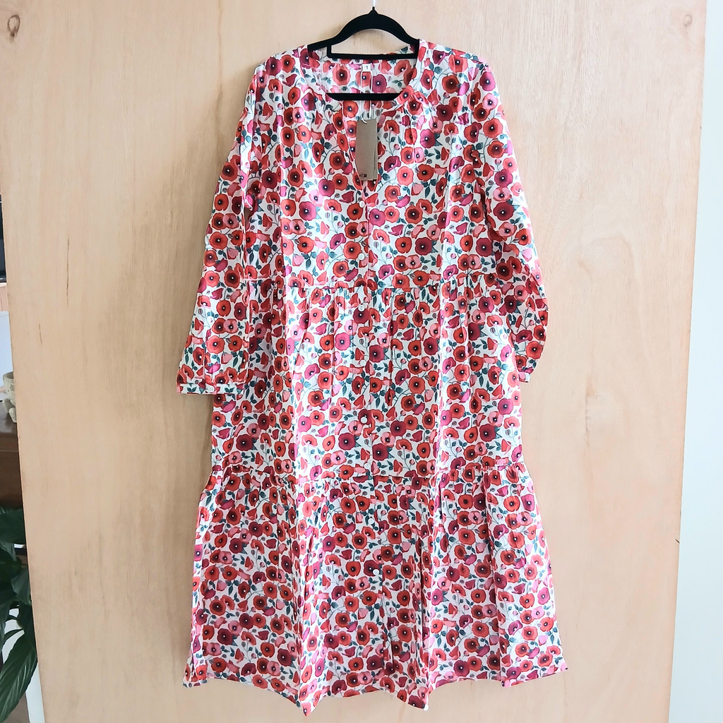 Dresses Online | Cotton V-Neck Short Dress | CINNAMON CREATIONS