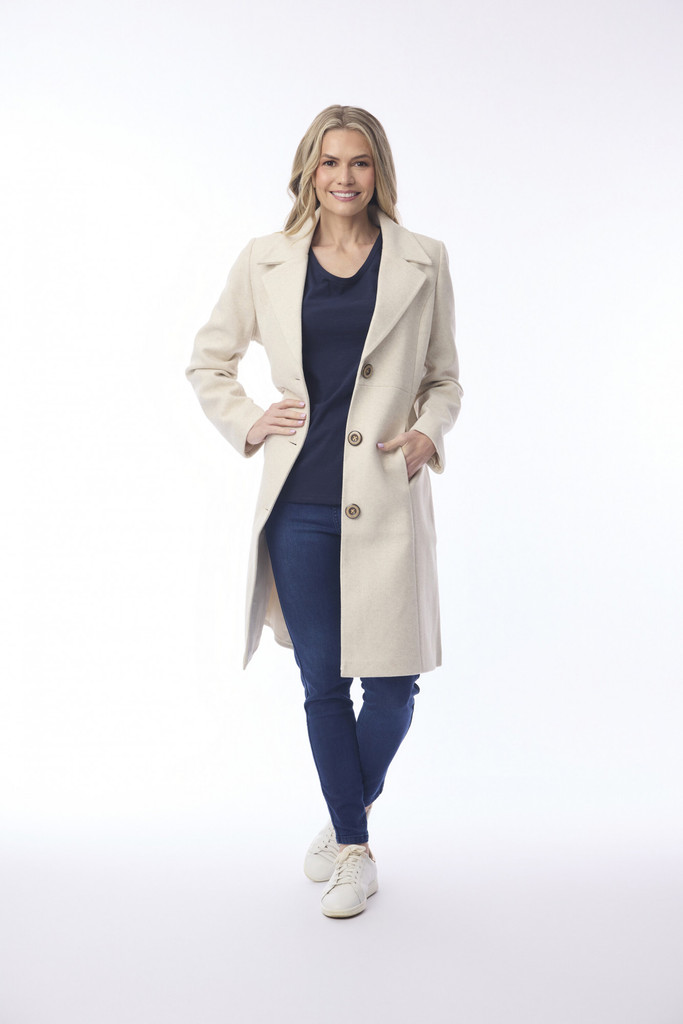Women's Coat | Solid Trench Long Coat | ORIENTIQUE
