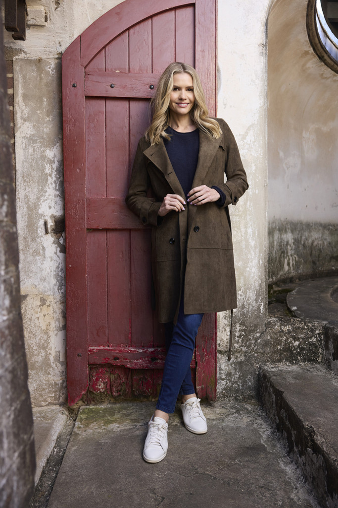 Women's Coat | Solid Trench Coat Belted | ORIENTIQUE
