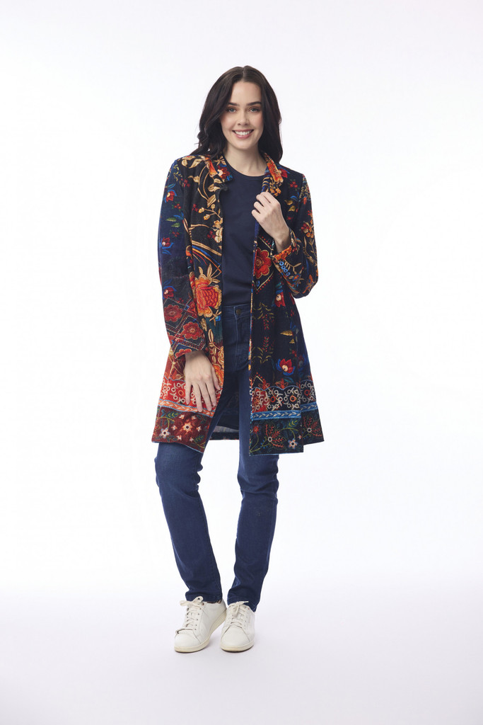 Women's Coat | Digital Mid Length Coat | ORIENTIQUE
