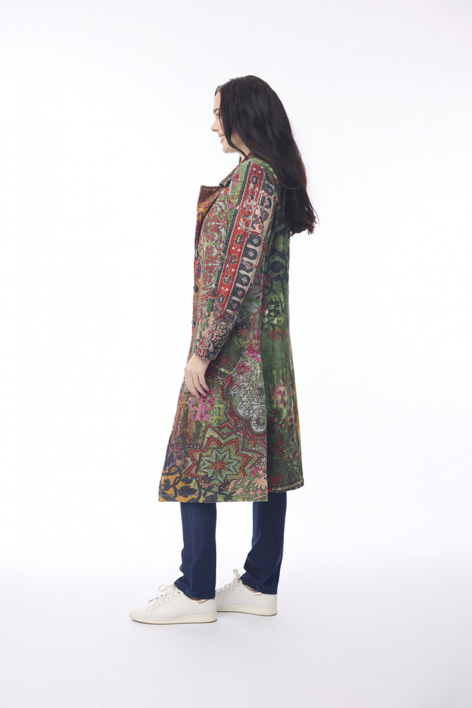 Women's Coat | Digital Long Coat | ORIENTIQUE
