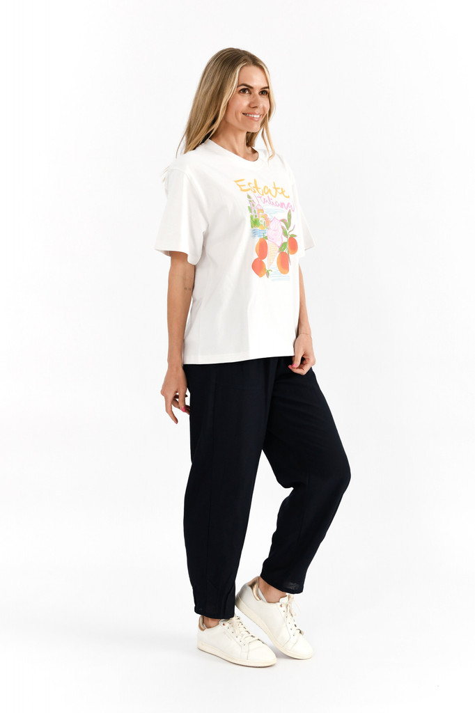 Women's Top | Ruby Crew Neck Printed Tee | ONE SUMMER