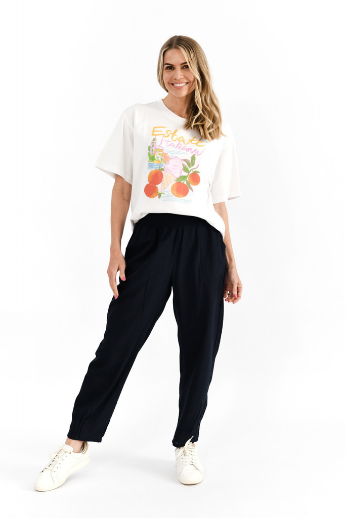 Women's Top | Ruby Crew Neck Printed Tee | ONE SUMMER