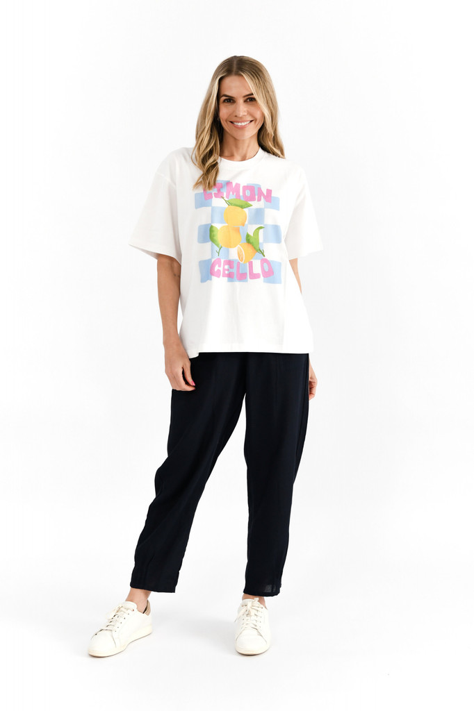 Women's Top | Ruby Crew Neck Printed Tee | ONE SUMMER