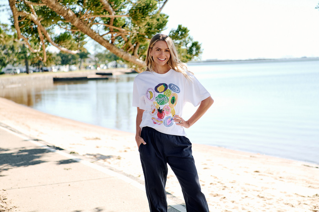 Women's Top | Ruby Crew Neck Printed Tee | ONE SUMMER