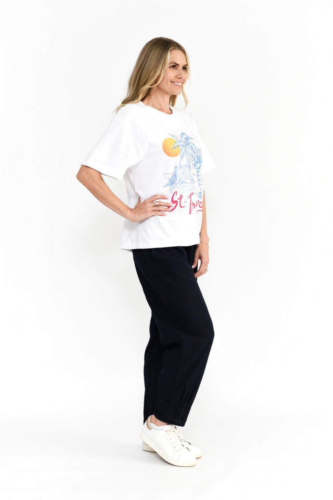 Women's Top | Ruby Crew Neck Printed Tee | ONE SUMMER