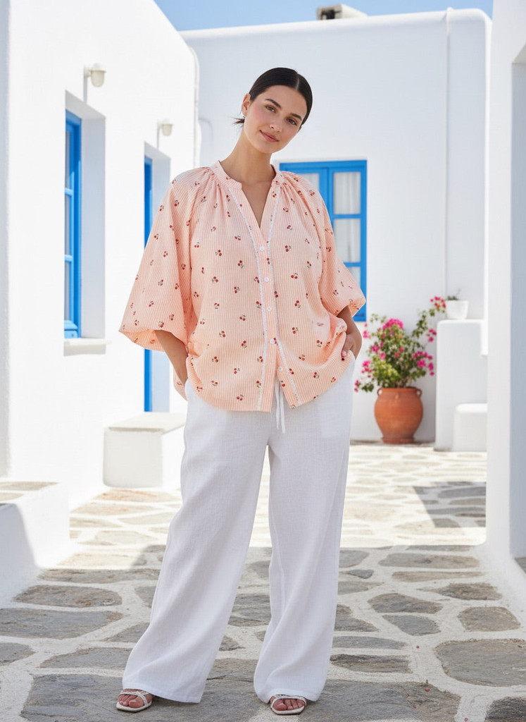 KL947 Shirt In Tangerine by KIIK LUXE*