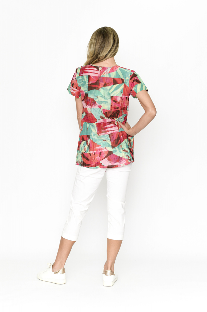 Women's Top | Kayla Short Sleeve Cotton Blouse | ONE SUMMER