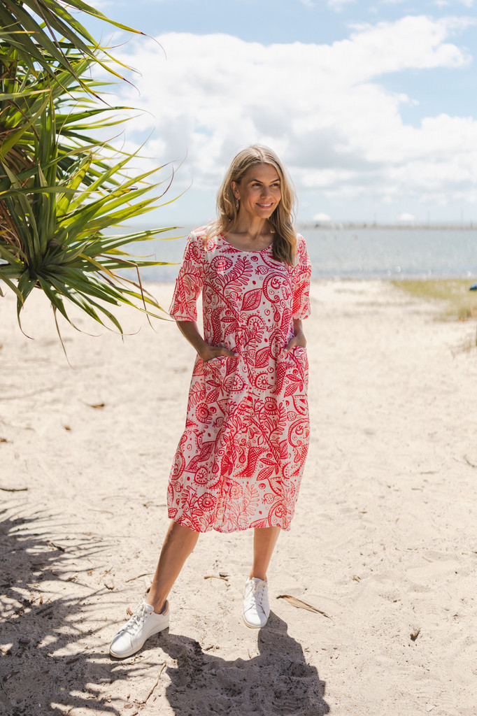 Women's Dresses | Yvonne Round Neck Dress | ONE SUMMER