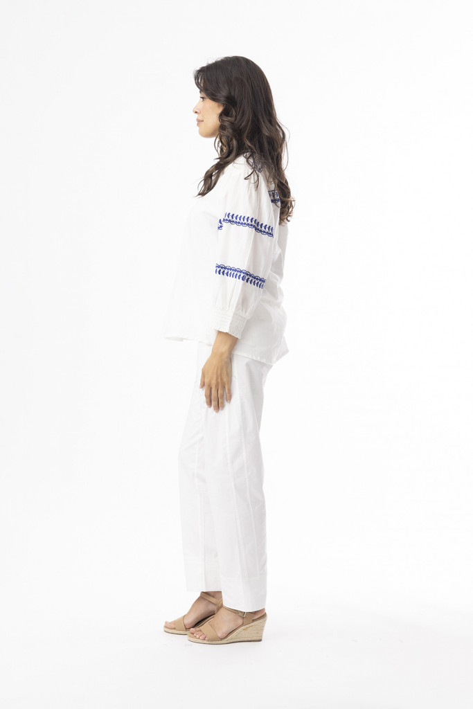 Women's Top | Embroidered Essentials Top | ORIENTIQUE