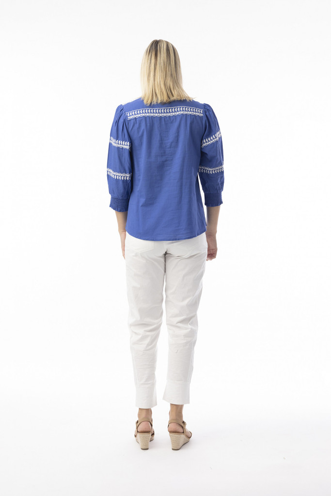 Women's Top | Embroidered Essentials Top | ORIENTIQUE