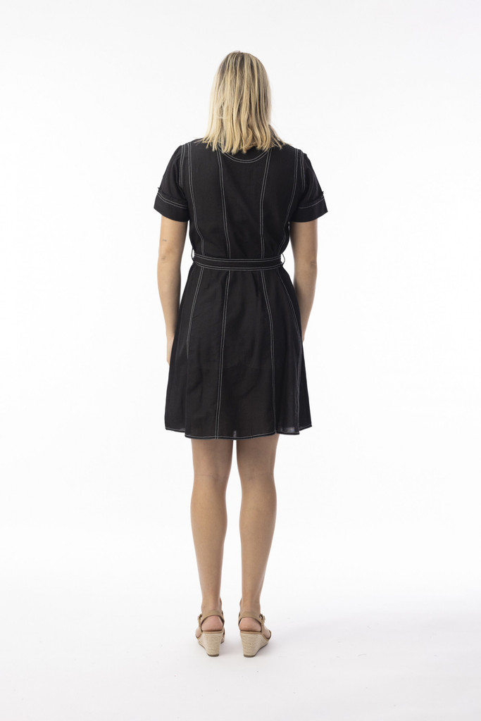 Women's Dresses | Linen Essentials Collar Buttonthrough Dress  | ORIENTIQUE