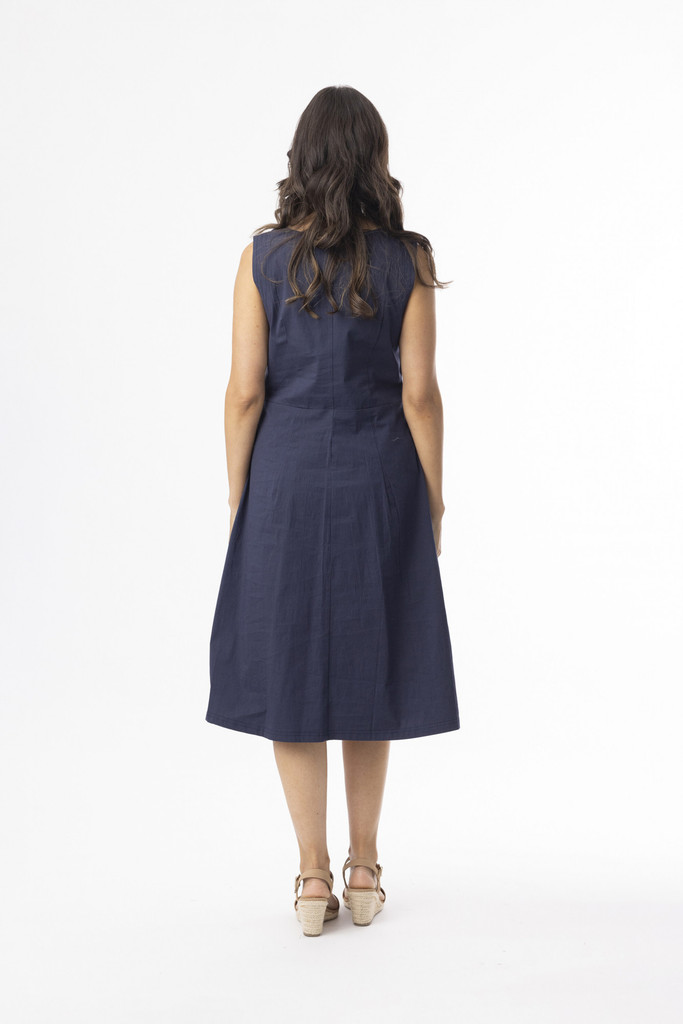 Women's Dresses |  Bengalene Sleeveless Pleated Dress | ORIENTIQUE