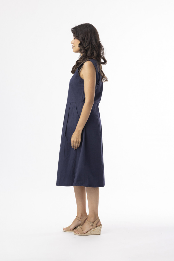 Women's Dresses |  Bengalene Sleeveless Pleated Dress | ORIENTIQUE