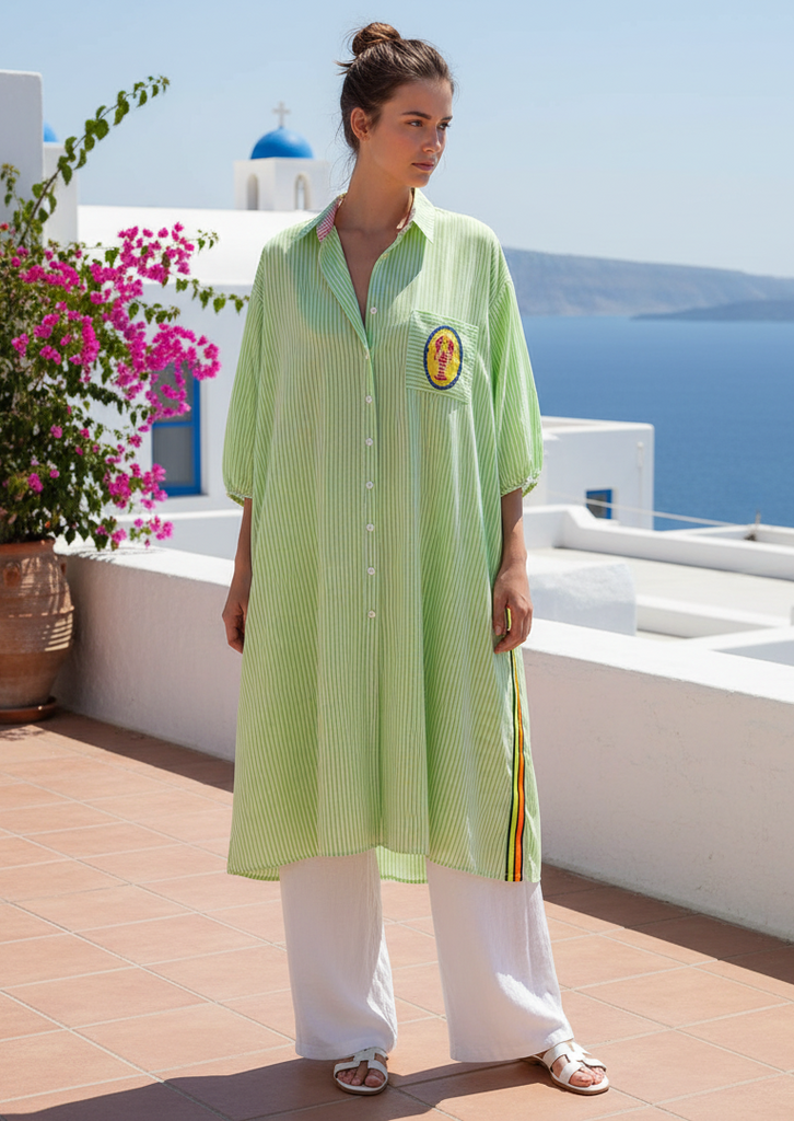 KL950 Shirt Dress in Lime by KIIK LUXE*