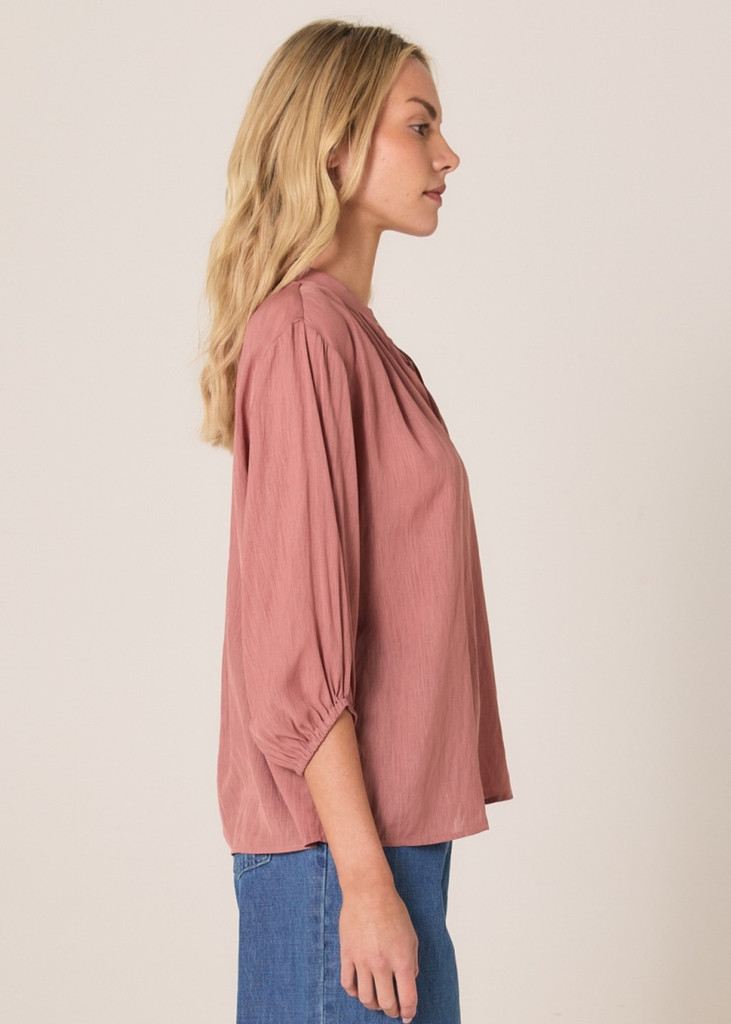 Women’s Tops | Shae Split Neck Blouse | Fate & Becker 