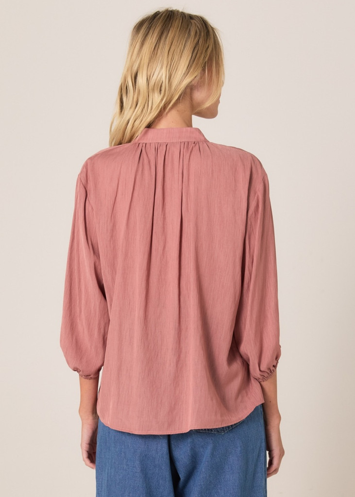 Women’s Tops | Shae Split Neck Blouse | Fate & Becker 