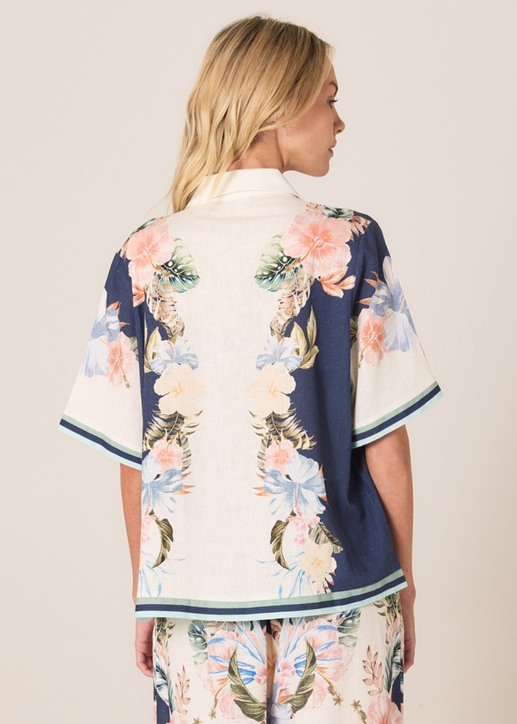 Women's Shirt | Solara Placement Print Shirt | FATE+BECKER