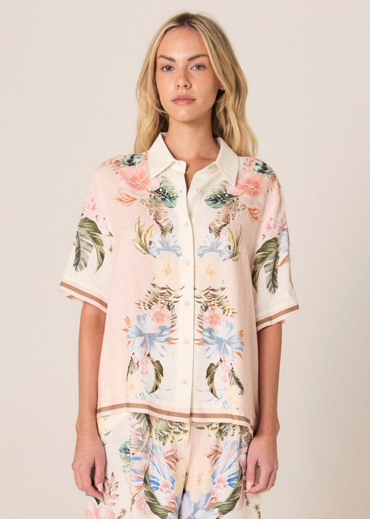 Women's Shirt | Solara Placement Print Shirt | FATE+BECKER