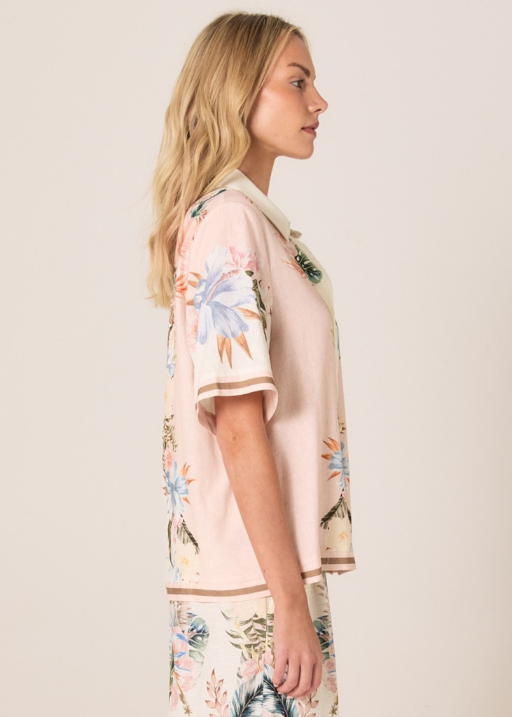 Women's Shirt | Solara Placement Print Shirt | FATE+BECKER