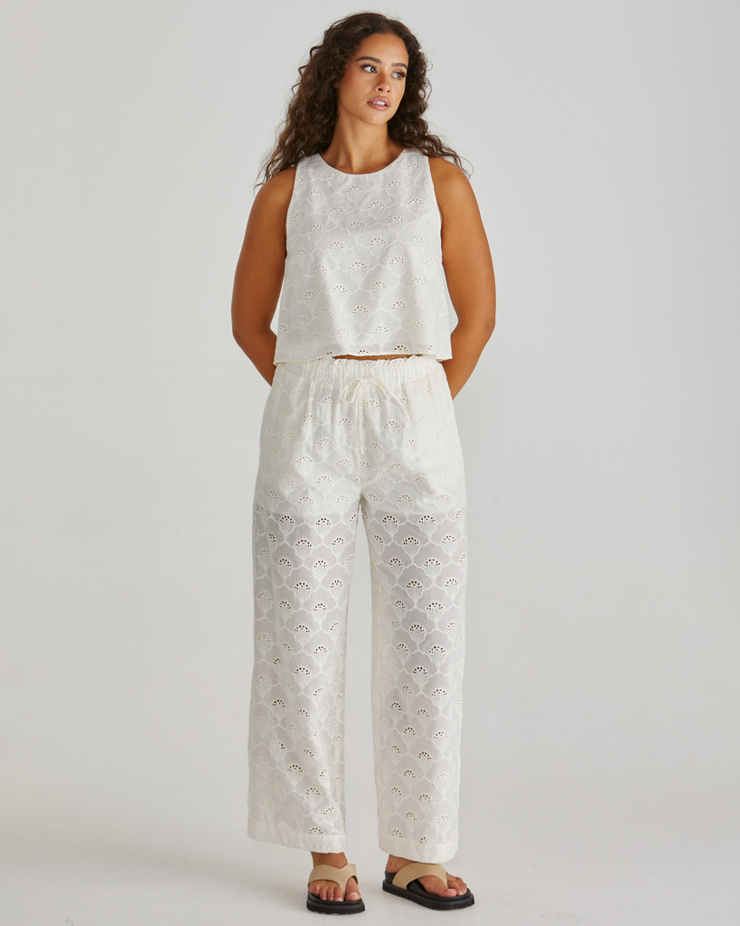 Women's Pants | Zimmy Broderie Pants | SASS