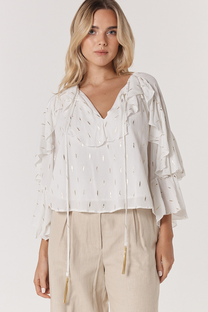 Women's Top | Delia Ruffle Top | Fate + Becker