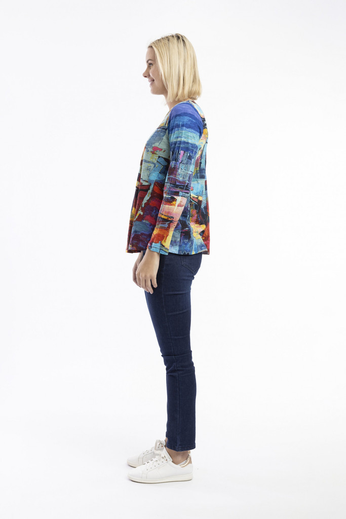 Women's Top | Contemporary Crew LS T-Shirt  | ORIENTIQUE