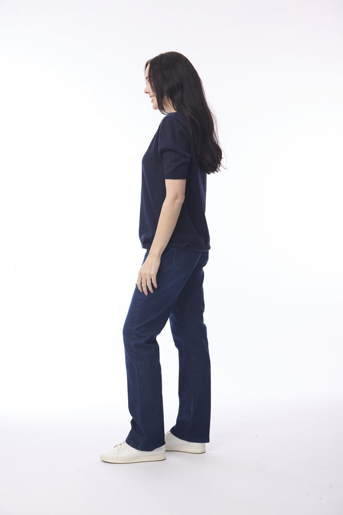 Women's Top | Crew Neck Knit T-Shirt  | ORIENTIQUE