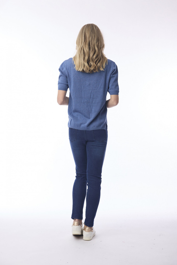 Women's Top | Crew Neck Knit T-Shirt  | ORIENTIQUE