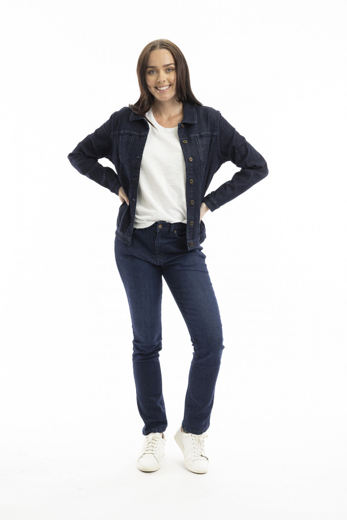 Women's Pants | Denim Straight Leg Jeans | ORIENTIQUE