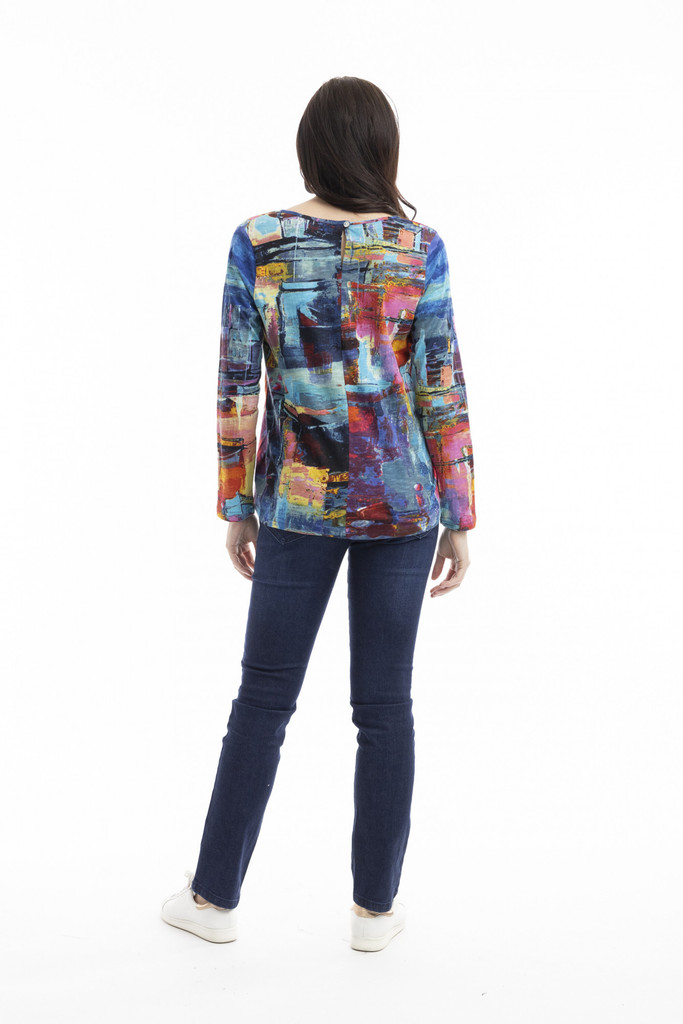 Women's Top | Contemporary Crew V LS T-Shirt  | ORIENTIQUE