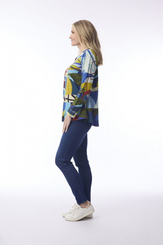 Women's Top | Contemporary Crew LS T-Shirt  | ORIENTIQUE