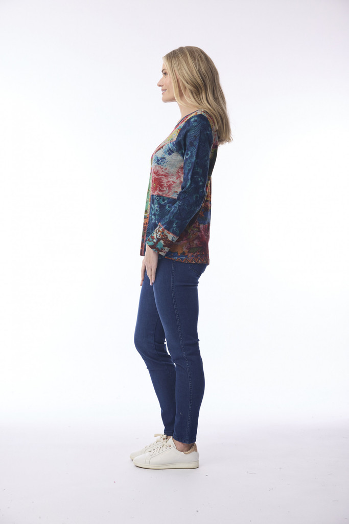 Women's Top | Nippori Patch Top | ORIENTIQUE