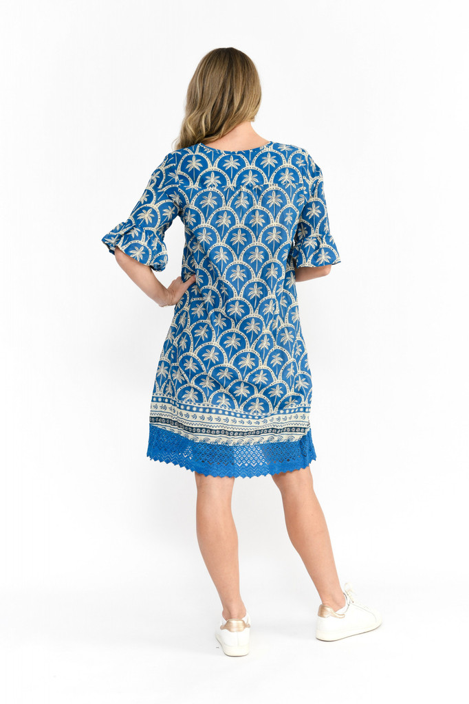 Women's Dresses | Hannah Short Sleeve Tunic Boho Dress | ONE SUMMER