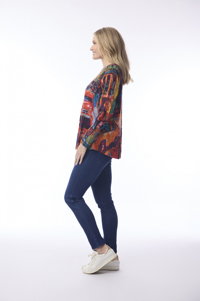 Women's Top | Contemporary Crew LS T-Shirt  | ORIENTIQUE