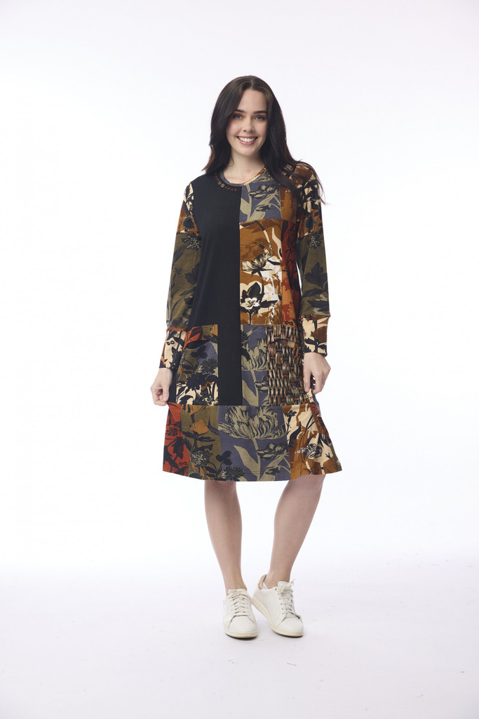 Women's Dresses | Dagomba Patch Dress | ORIENTIQUE