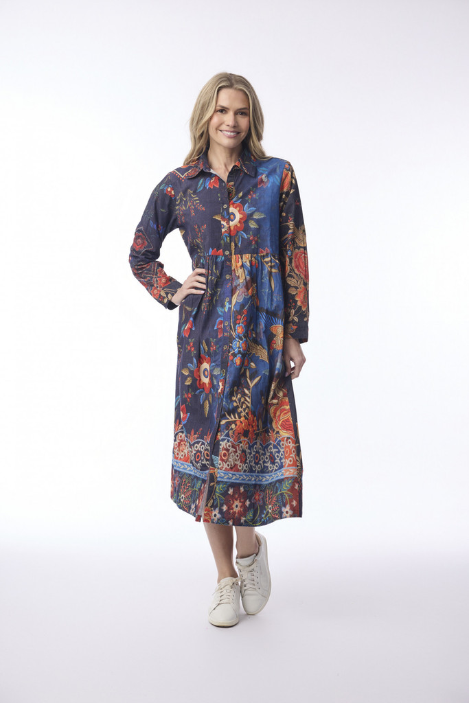 Women's Dresses | Digital Collar Dress | ORIENTIQUE