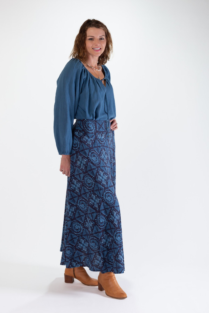 Women's Top | Rose Cotton L/S Top | OMBAK DESIGNS