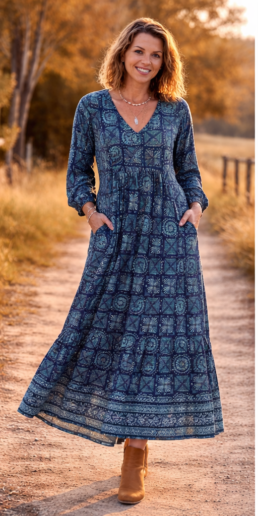 Women's Dress | OHIO Maxi Dress | OMBAK DESIGNS
