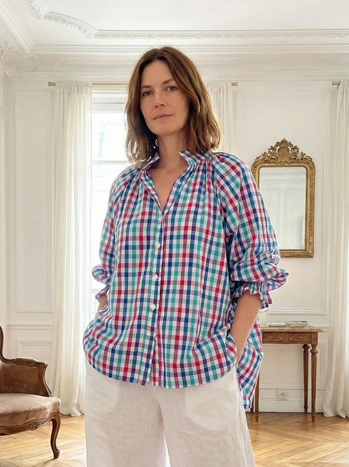 KL915 Shirt In Blue by KIIK LUXE*