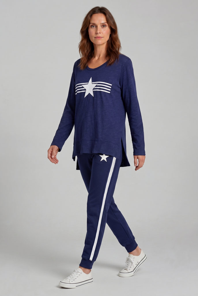 Women's Tops | Genoa V Neck Long Sleeve Tee  | ALIBI