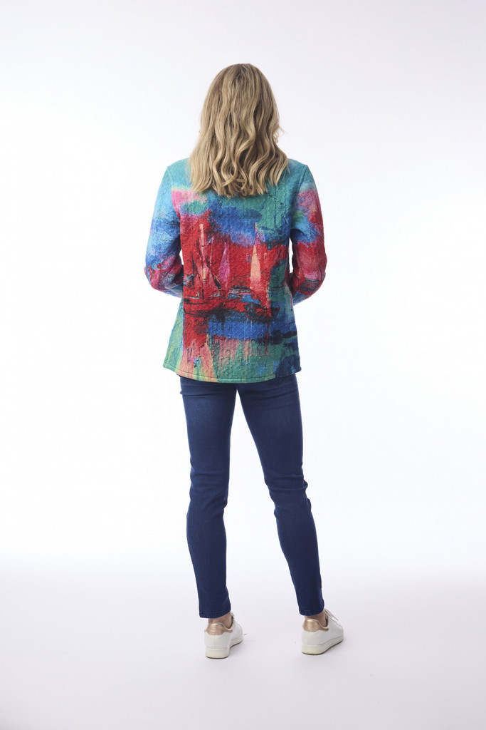 Women's Jackets | Printed Zip Jacket  | ORIENTIQUE