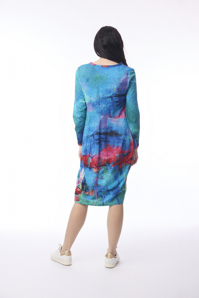 Women's Dresses | Sail Boats Bubble Dress | ORIENTIQUE